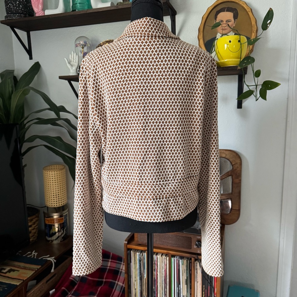 Anthropologie Maeve Cropped Knit Arabesque Blazer - Picture 8 of 11